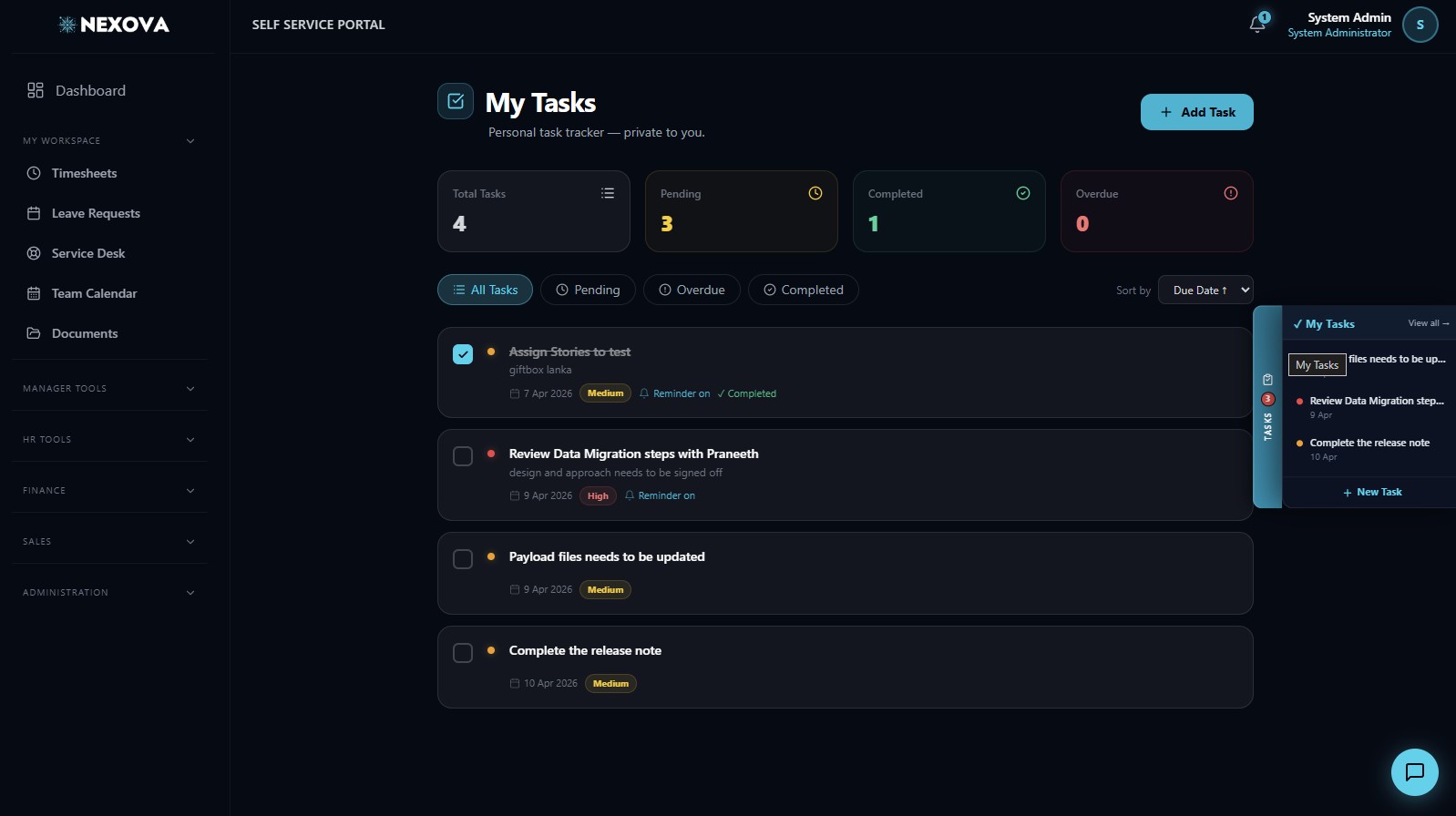 NexCore Interface Foreground